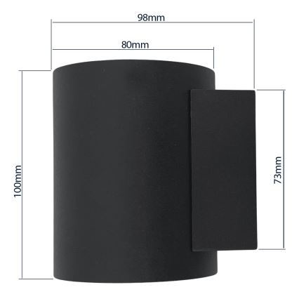 Wall light SQUALLA TUBA 1xG9/50W/230V black/gold