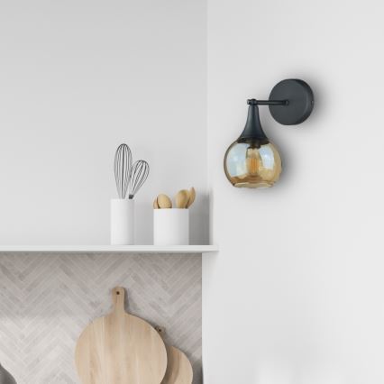 Wall light STAR 1xE27/60W/230V black/smoky beige