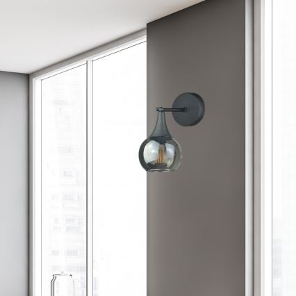 Wall light STAR 1xE27/60W/230V black/smoky black
