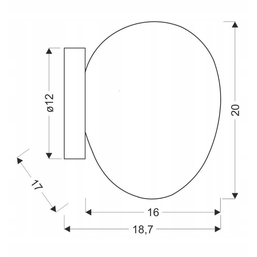 Wall light STONES 1xE27/40W/230V