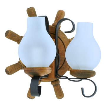 Wall light TIMONA 2xE14/40W/230V beech - FSC certified