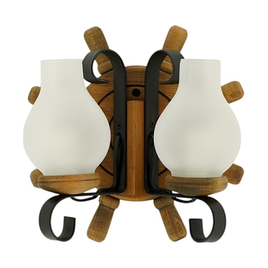 Wall light TIMONA 2xE14/40W/230V beech - FSC certified