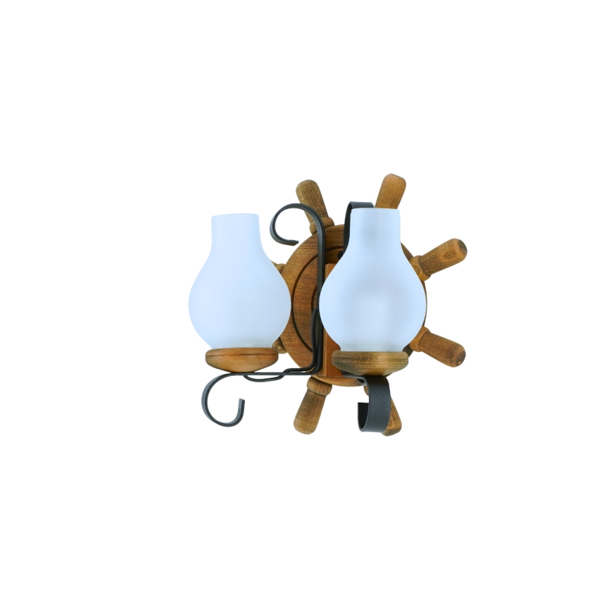 Wall light TIMONA 2xE14/40W/230V beech
