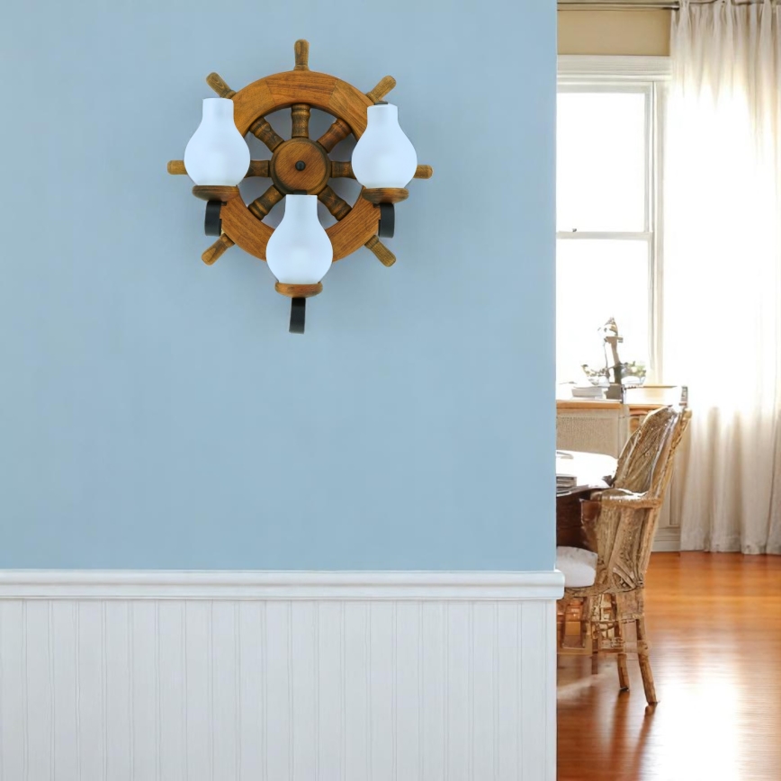 Wall light TIMONA 3xE14/40W/230V beech