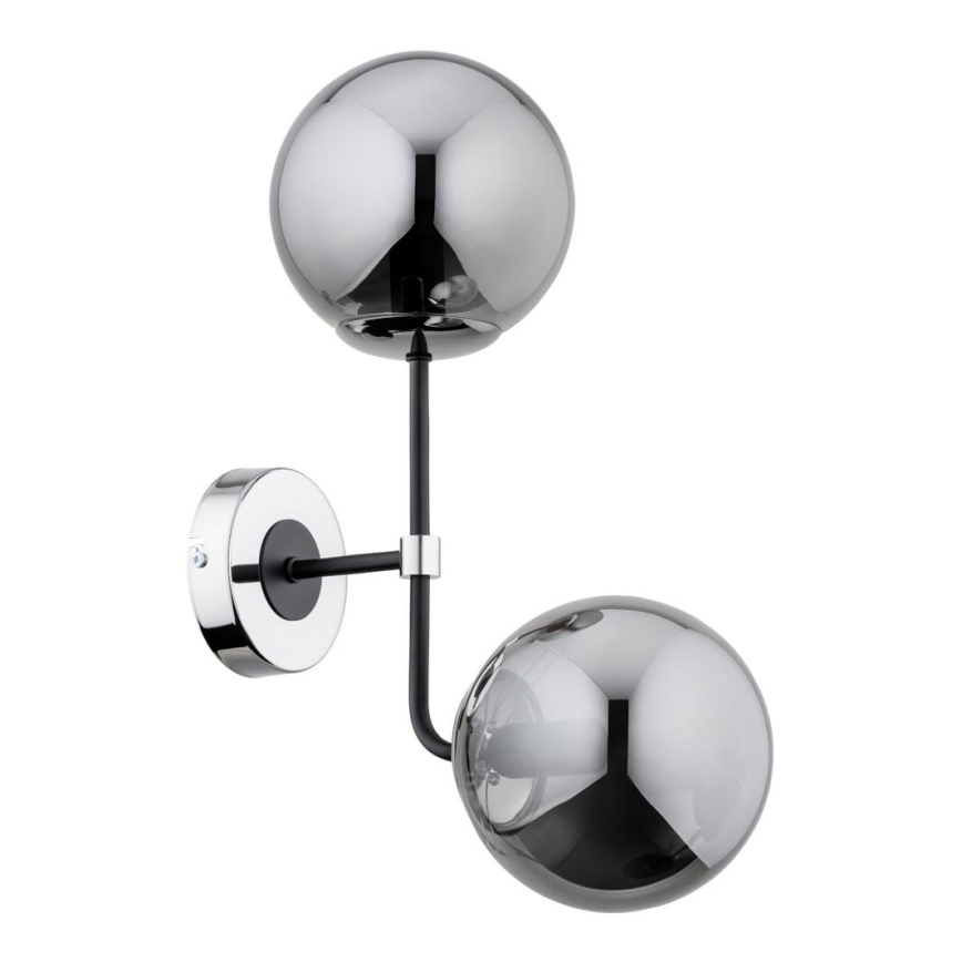 Wall light TRANSFORMERS 2xE14/40W/230V shiny chrome