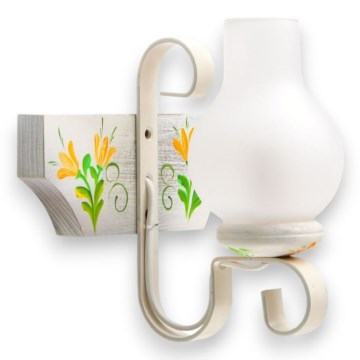 Wall light VELA 1xE14/40W/230V beech/creamy - FSC certified