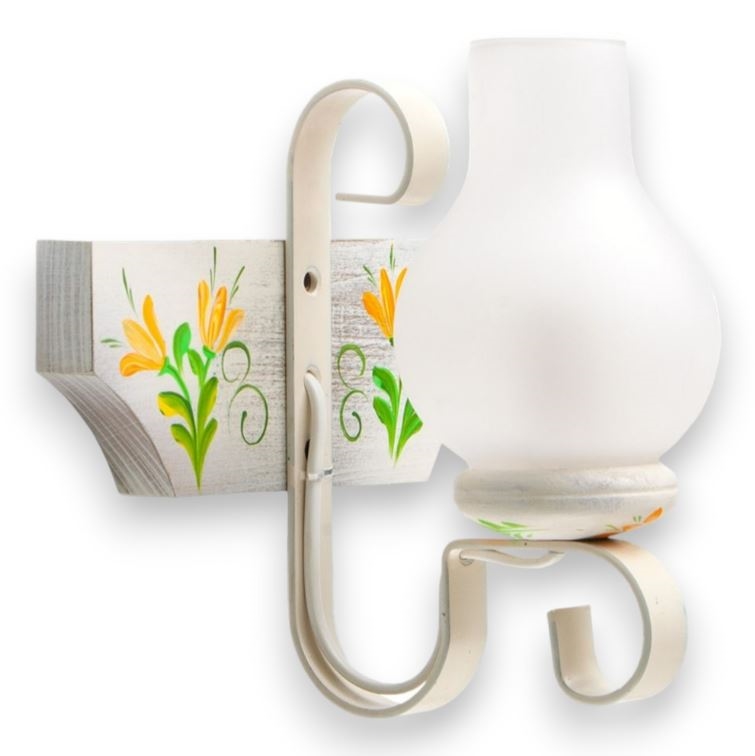Wall light VELA 1xE14/40W/230V beech/creamy - FSC certified