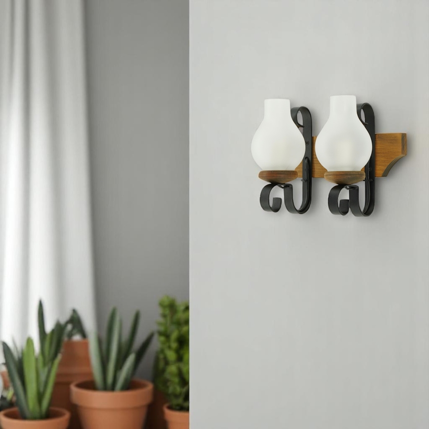 Wall light VELA 2xE14/40W/230V beech