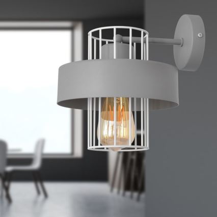 Wall light VOLTA 1xE27/15W/230V grey