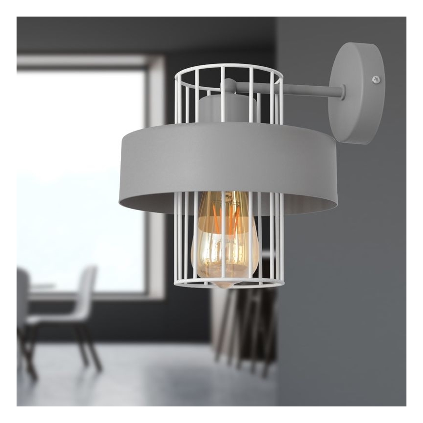 Wall light VOLTA 1xE27/15W/230V grey