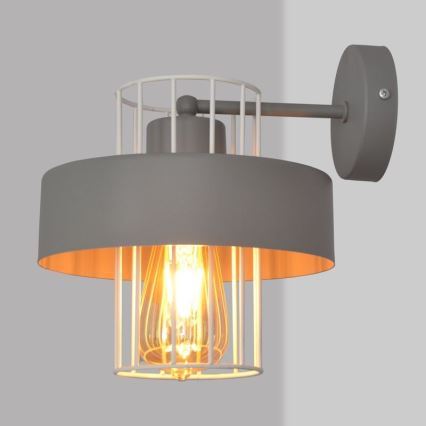 Wall light VOLTA 1xE27/15W/230V grey