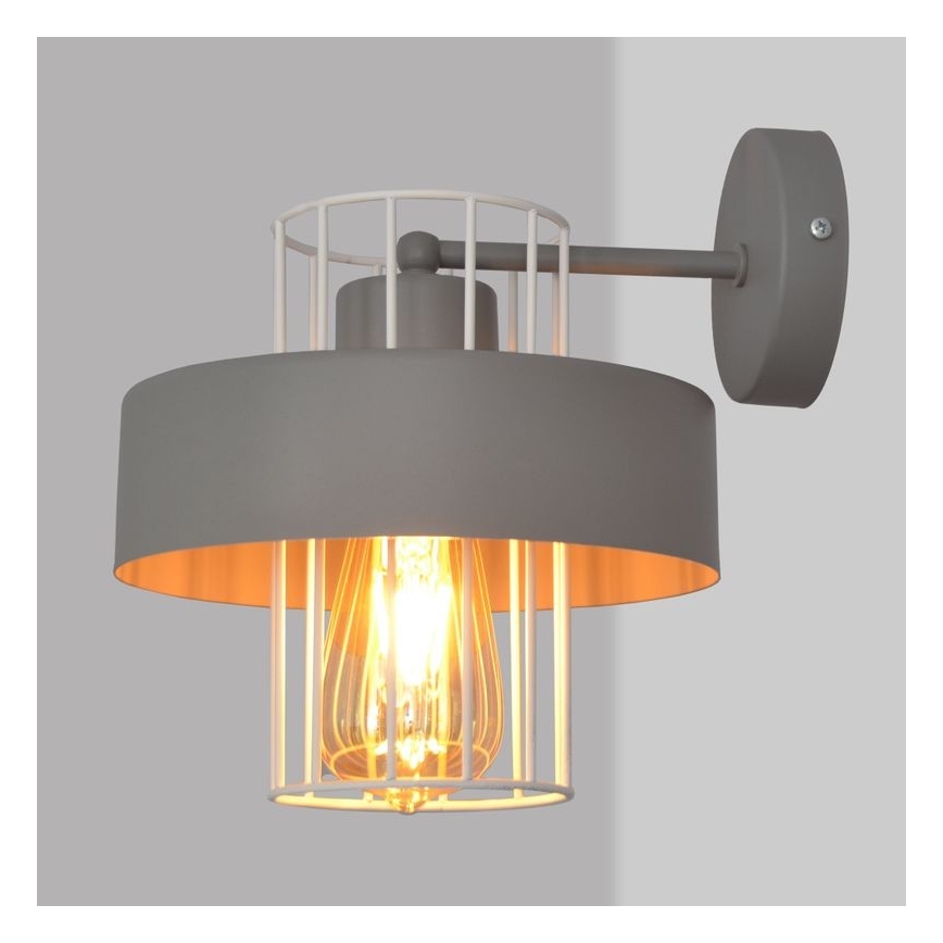 Wall light VOLTA 1xE27/15W/230V grey