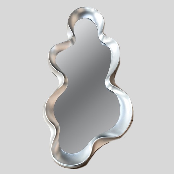 Wall mirror 100x50 cm silver