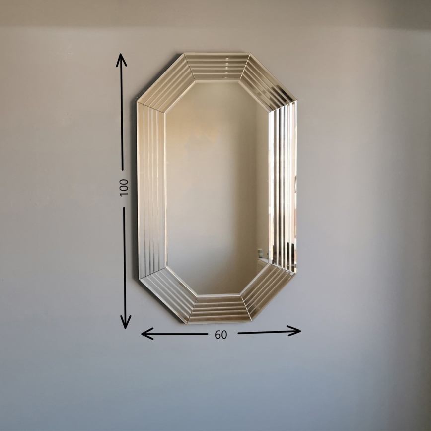 Wall mirror 60x100 cm bronze