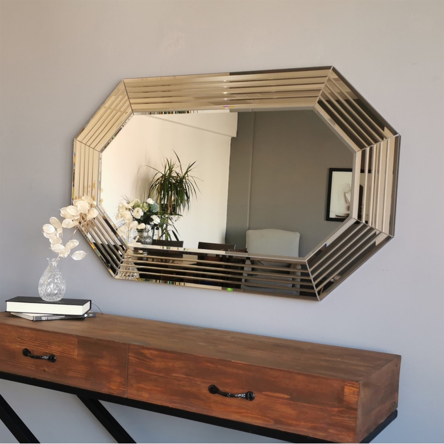 Wall mirror 60x100 cm bronze