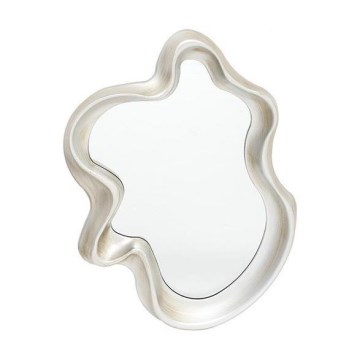 Wall mirror 69x50 cm white/patina