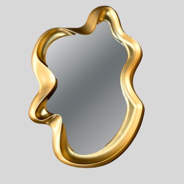 Wall mirror 80x55 cm gold