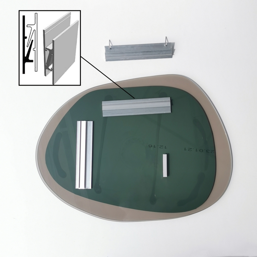 Wall mirror AQUA 55x75 cm bronze