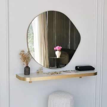 Wall mirror ASSO 70x67 cm gold
