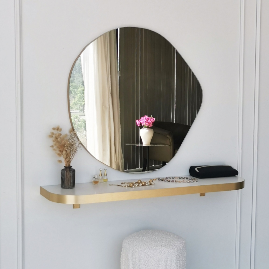 Wall mirror ASSO 70x67 cm gold