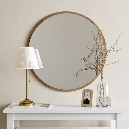 Wall mirror AYNA d. 60 cm brown