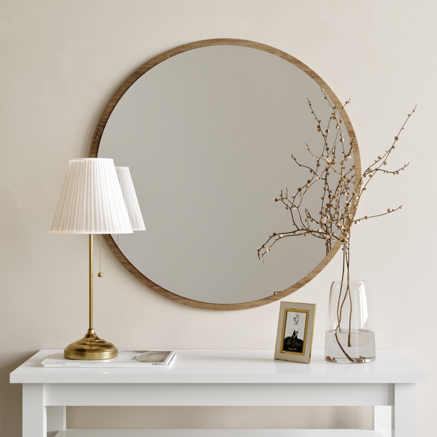 Wall mirror AYNA d. 60 cm brown