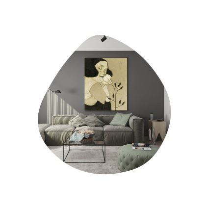 Wall mirror BESSO 60x60 cm black