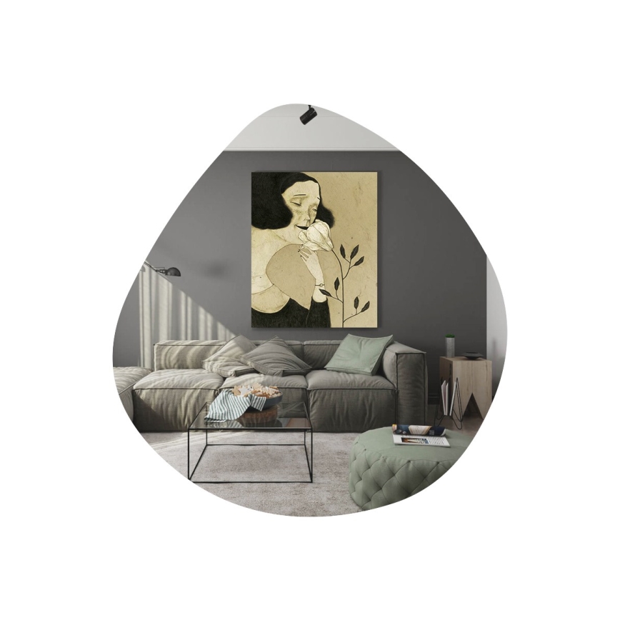 Wall mirror BESSO 60x60 cm black
