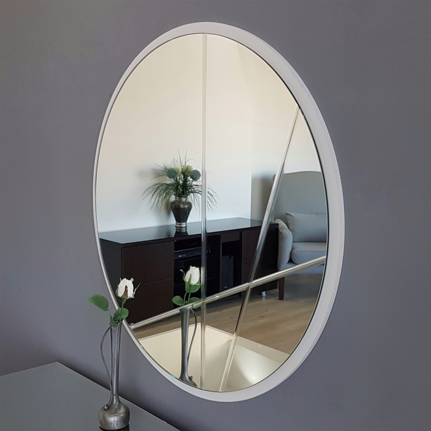 Wall mirror d. 60 cm silver