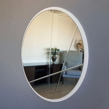 Wall mirror d. 60 cm silver