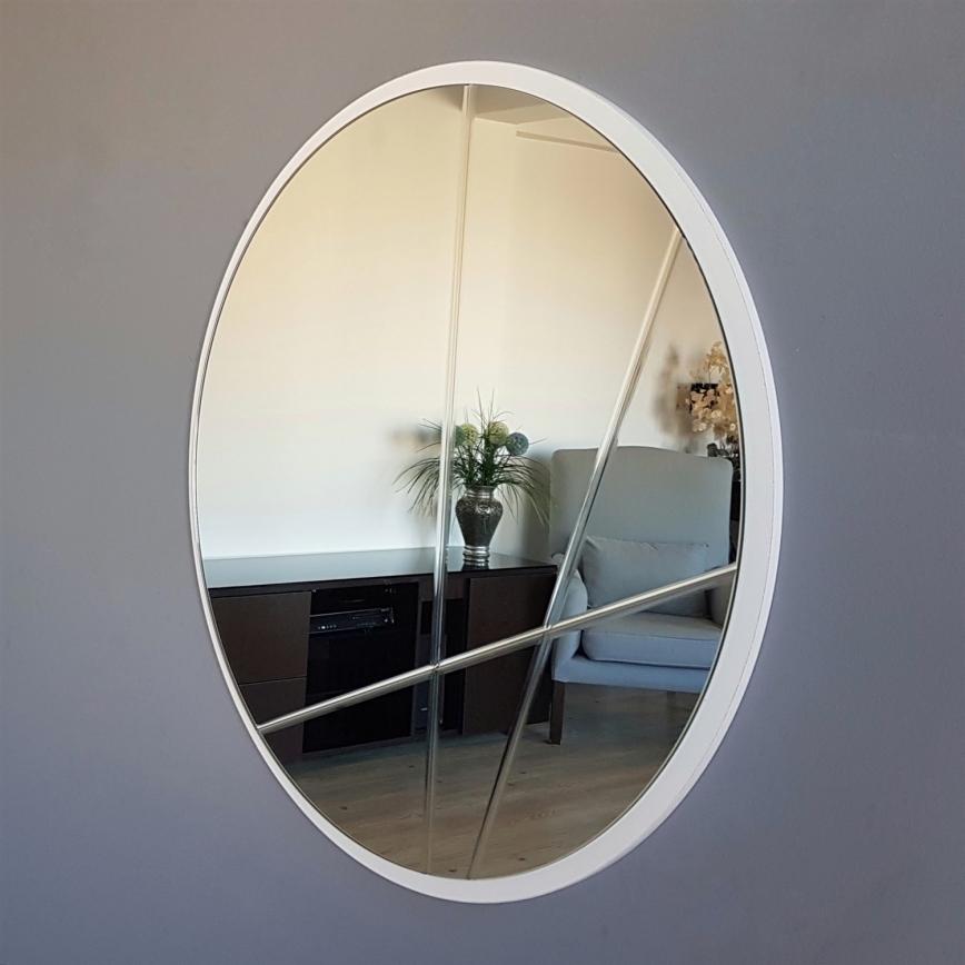 Wall mirror d. 60 cm silver