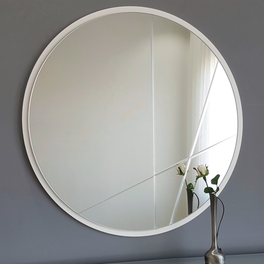 Wall mirror d. 60 cm silver