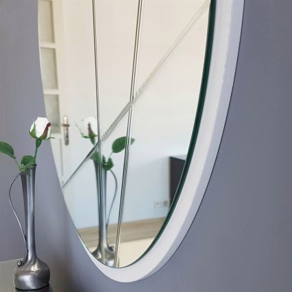 Wall mirror d. 60 cm silver