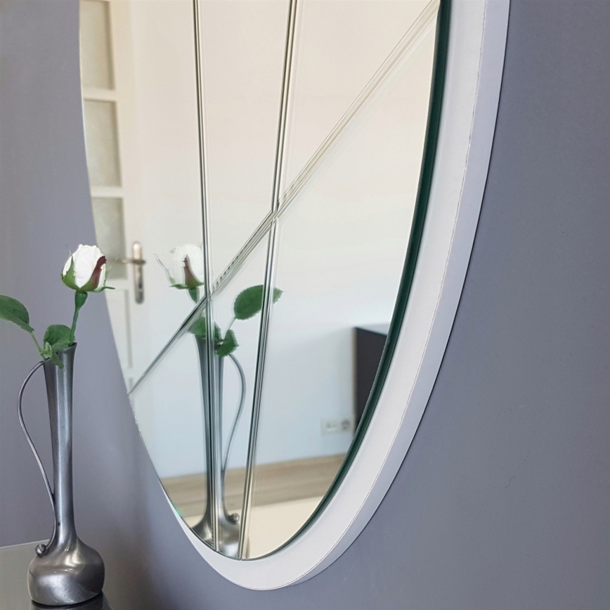 Wall mirror d. 60 cm silver