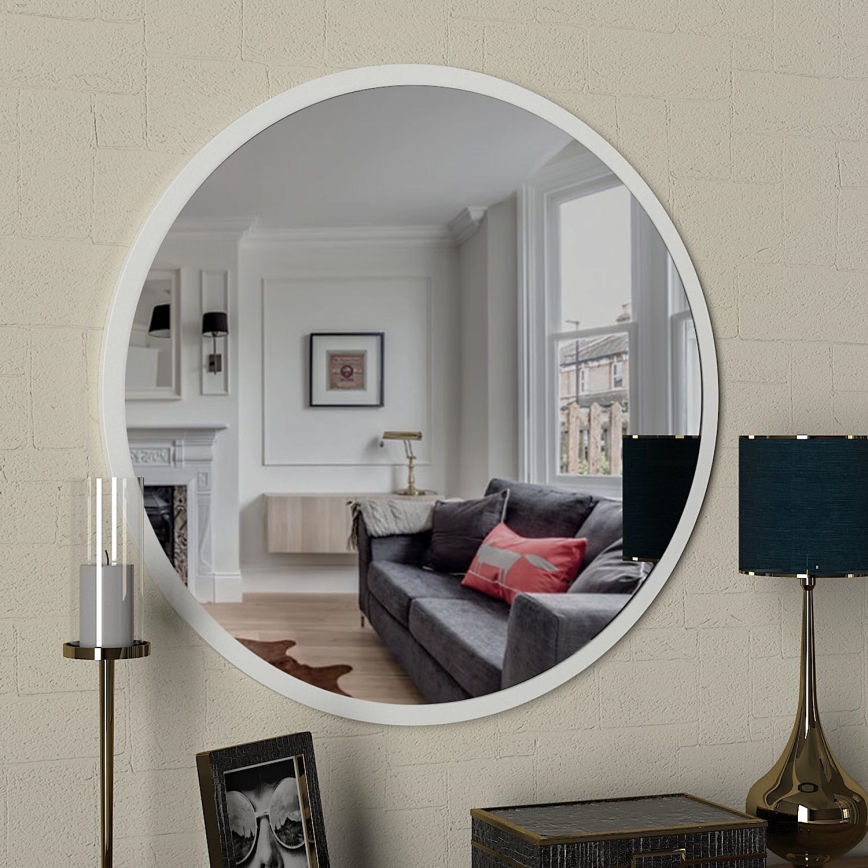 Wall mirror GLOB d. 59 cm white