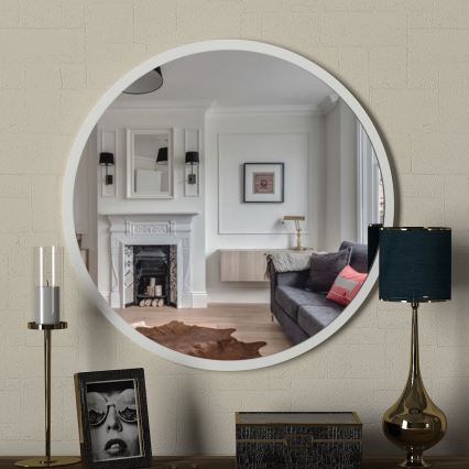 Wall mirror GLOB d. 59 cm white
