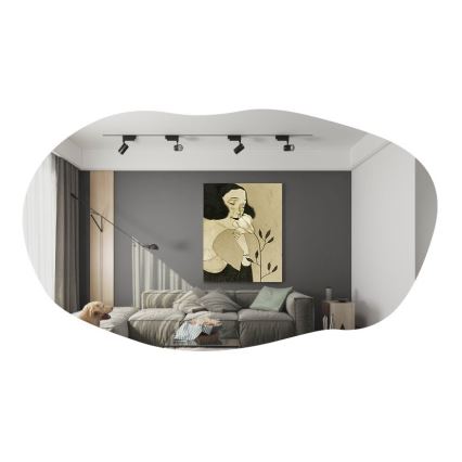 Wall mirror LOSSA 89x52 cm black