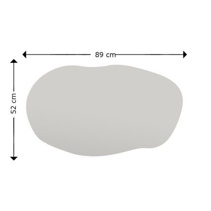 Wall mirror LOSSA 89x52 cm black