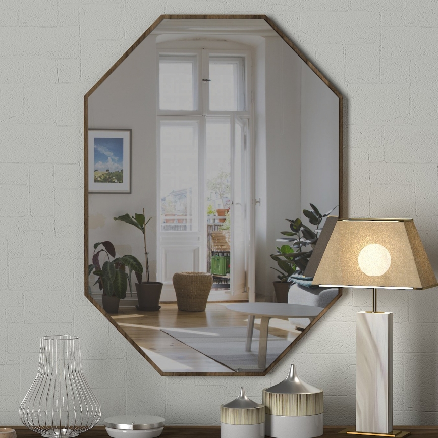 Wall mirror LOST 70x45 cm brown