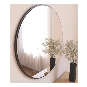 Wall mirror OZZE d. 60 cm black