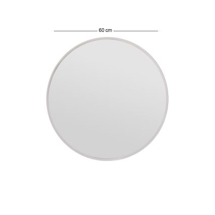 Wall mirror OZZE d. 60 cm white