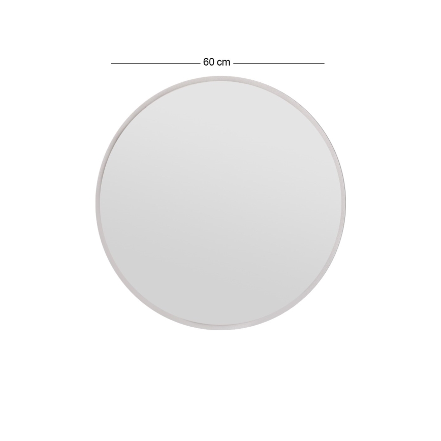 Wall mirror OZZE d. 60 cm white