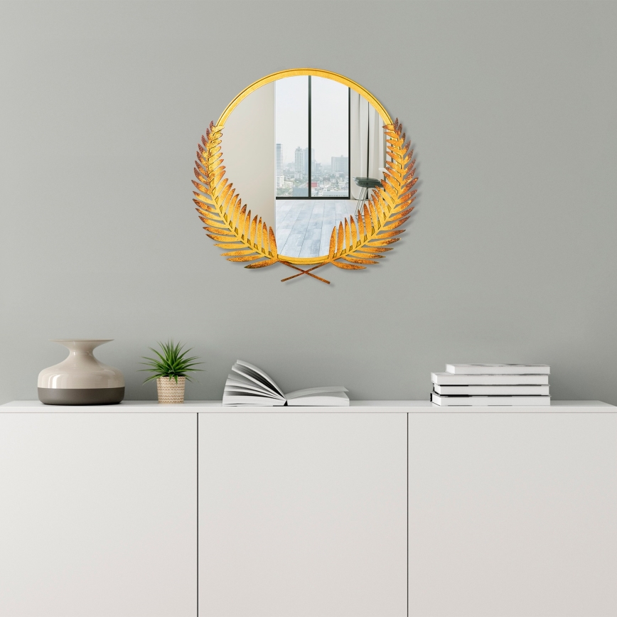 Wall mirror PALM 59x57 cm gold