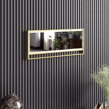 Wall mirror POLKA 37,8x90 cm gold