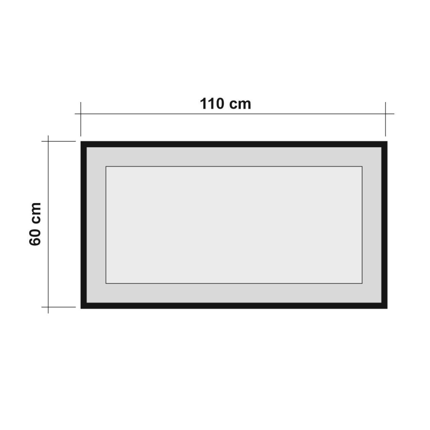 Wall mirror QUANTUM 60x110 cm brown/black