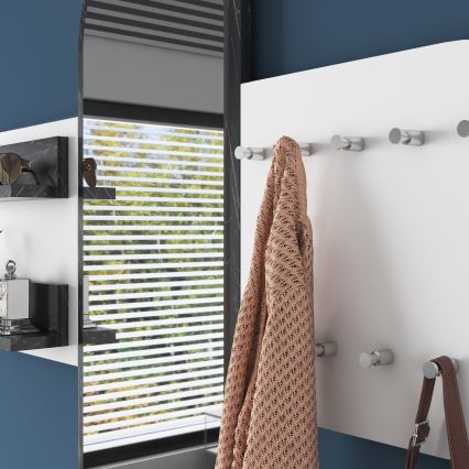 Wall mirror RANI 125x120 cm white/black