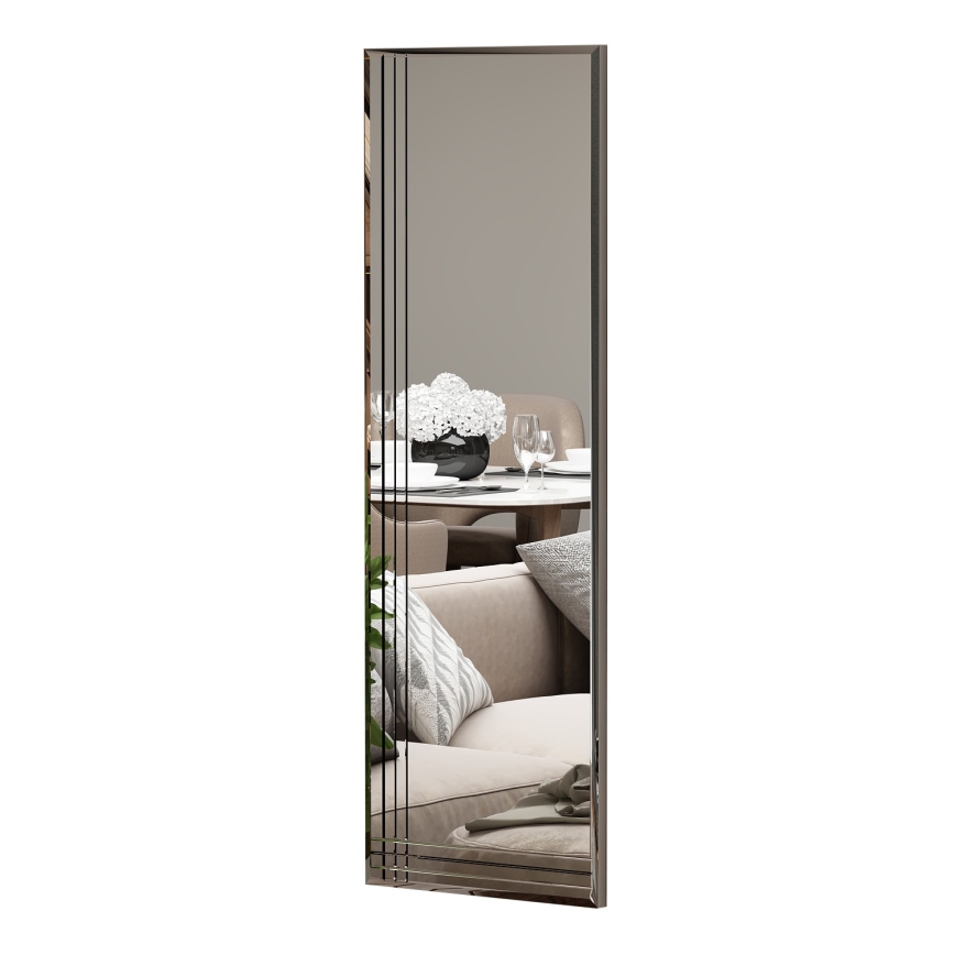 Wall mirror TRIO 120x40 cm shiny chrome