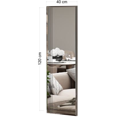 Wall mirror TRIO 120x40 cm shiny chrome