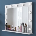 Wall mirror with a shelf RANI 90x71,8 cm white