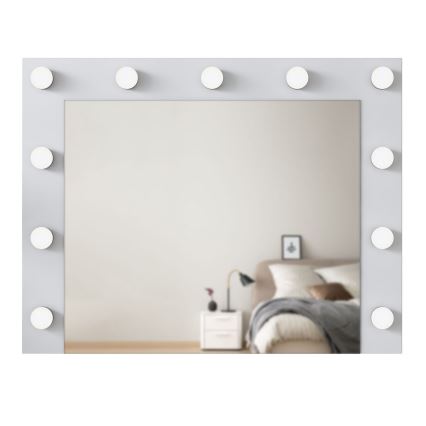 Wall mirror with a shelf RANI 90x71,8 cm white